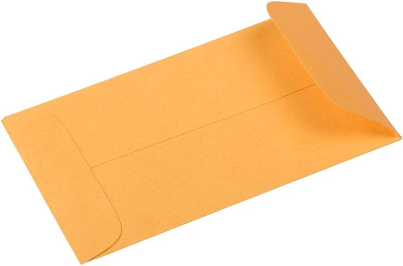 JAM Paper #3 Coin Business Colored Envelopes - 2 1/2 x 4 1/4 - Brown Kraft Manila - 50/Pack - Image 2